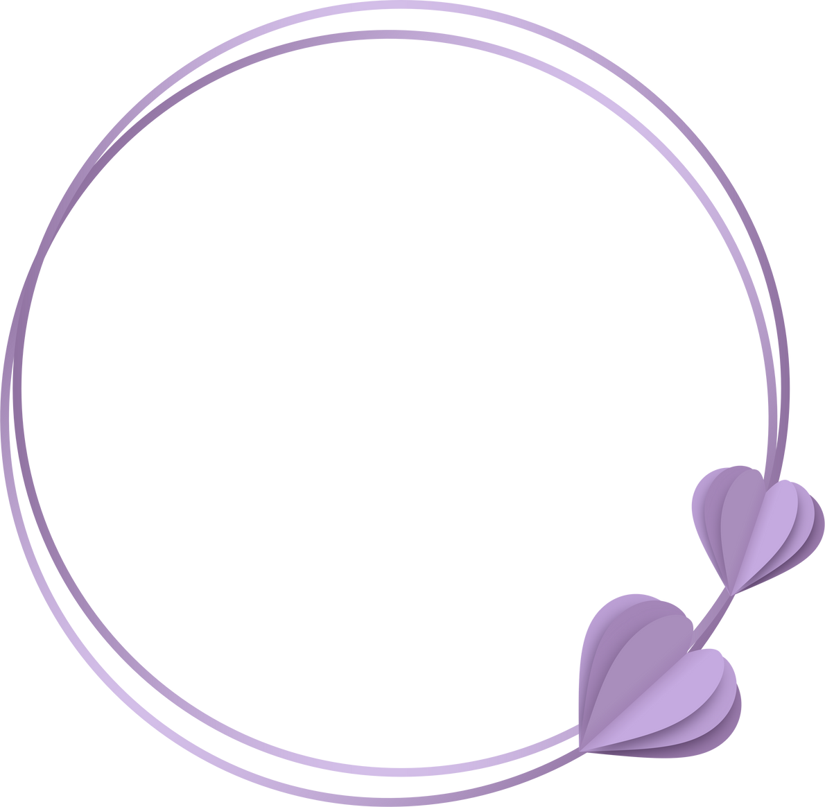 Circle Frame With Paper Heart Shape